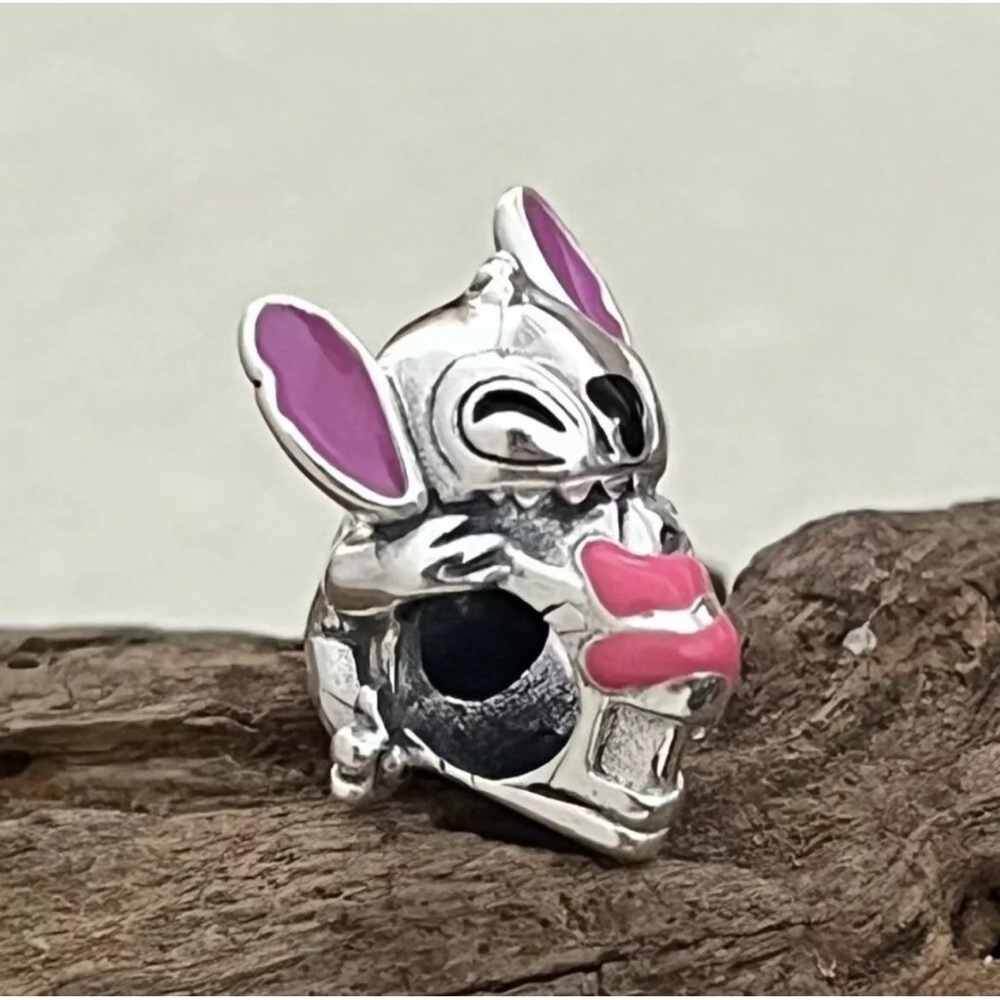 NWOT Authentic Pandora #793189C01 Disney Stitch Birthday Cake Charm